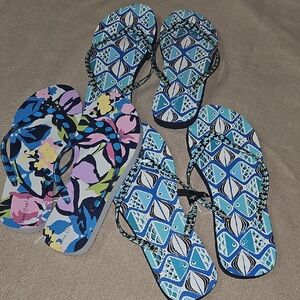Vera Bradley Patterned Flip Flops